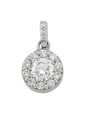 White Gold Halo Pendant (1.00Ctw) 14KT