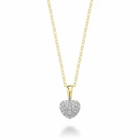 Diamond Encrusted Heart 10KT Gold