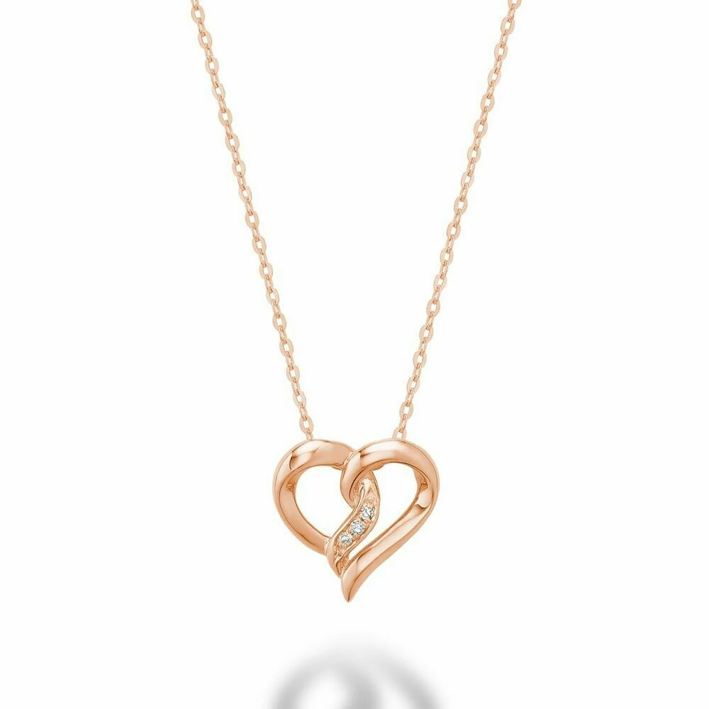 Diamond Intertwined Hearts 10KT Rose Gold