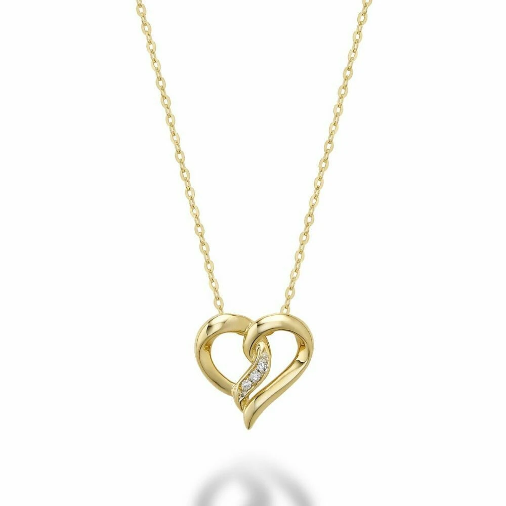 Diamond Intertwined Hearts 10KT Gold