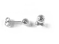 10K Gold 5MM Shimmer Ball Stud Earrings