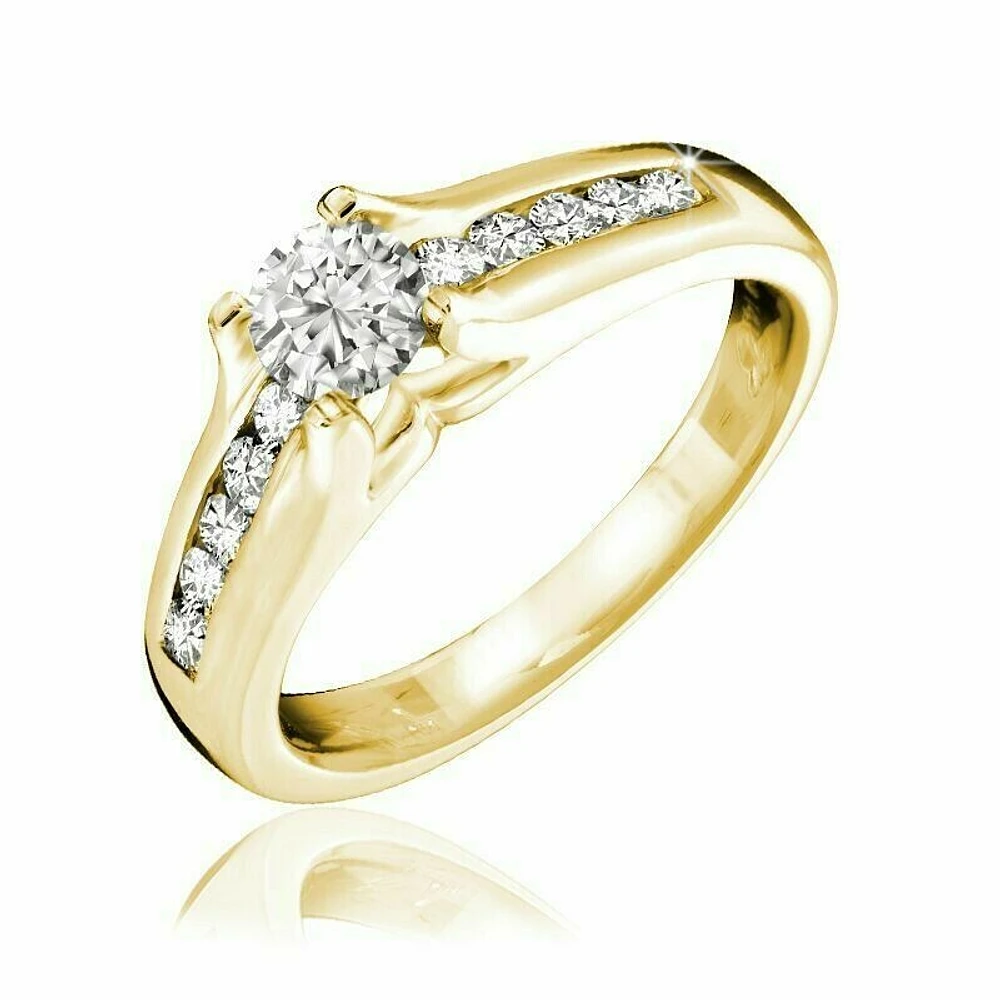 Channel Set Diamond Ring 14KT Gold 0.35 carat