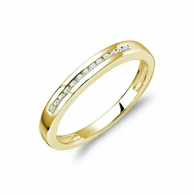 Channel Set Diamond Band 14KT Yellow Gold CTDI