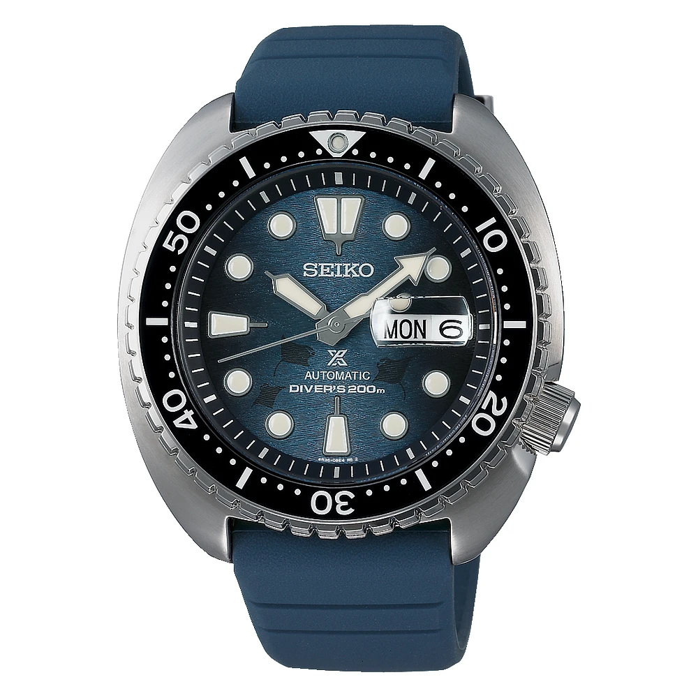 Seiko Prospex Blue Dial 45MM " Turtle " Save the Ocean Manta Ray Black Manta Automatic SRPF77