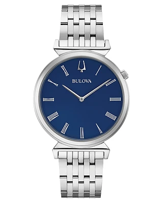 Bulova Regetta Silver Blue Dial 96A233
