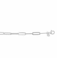 Sterling Silver 4mm Flat Paperclip Bracelet