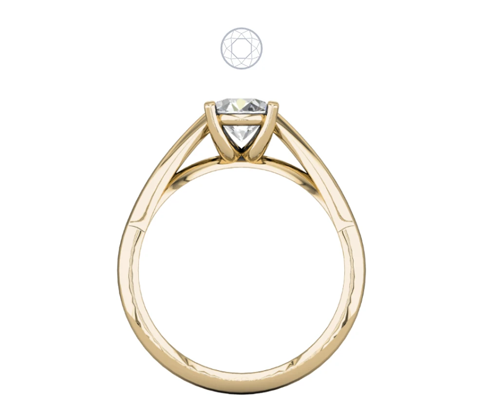 Solitaire Diamond Ring Four Prong