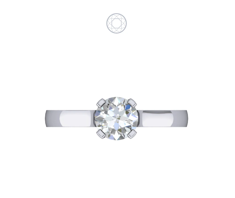 Solitaire Diamond Ring Lucida Cross Over Four Prong