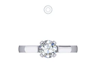 Solitaire Diamond Ring Lucida Cross Over Four Prong