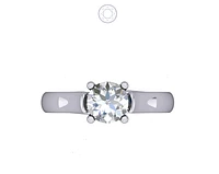 Solitaire Diamond Ring Cathedral Rise Four Prong