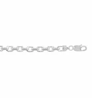 Sterling Silver, 4.5Mm Diamond Cut Cable (Anchor) Chain