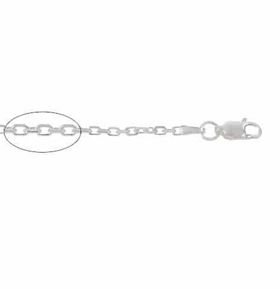 Sterling Silver, 2.8mm Anchor Chain