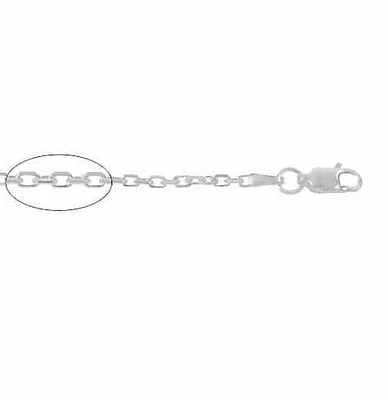 Sterling Silver, 2.8mm Anchor Chain