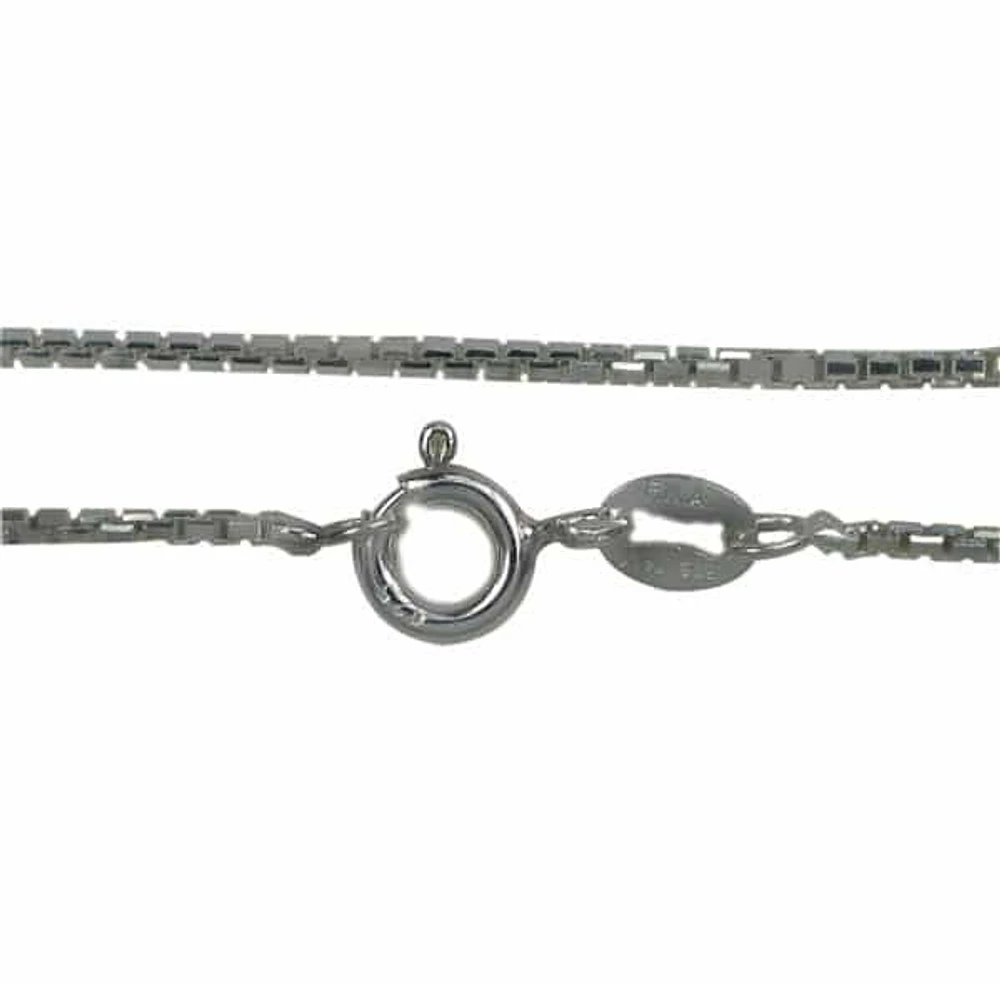 Sterling Silver, 0.9mm Diamond Cut Box Chain