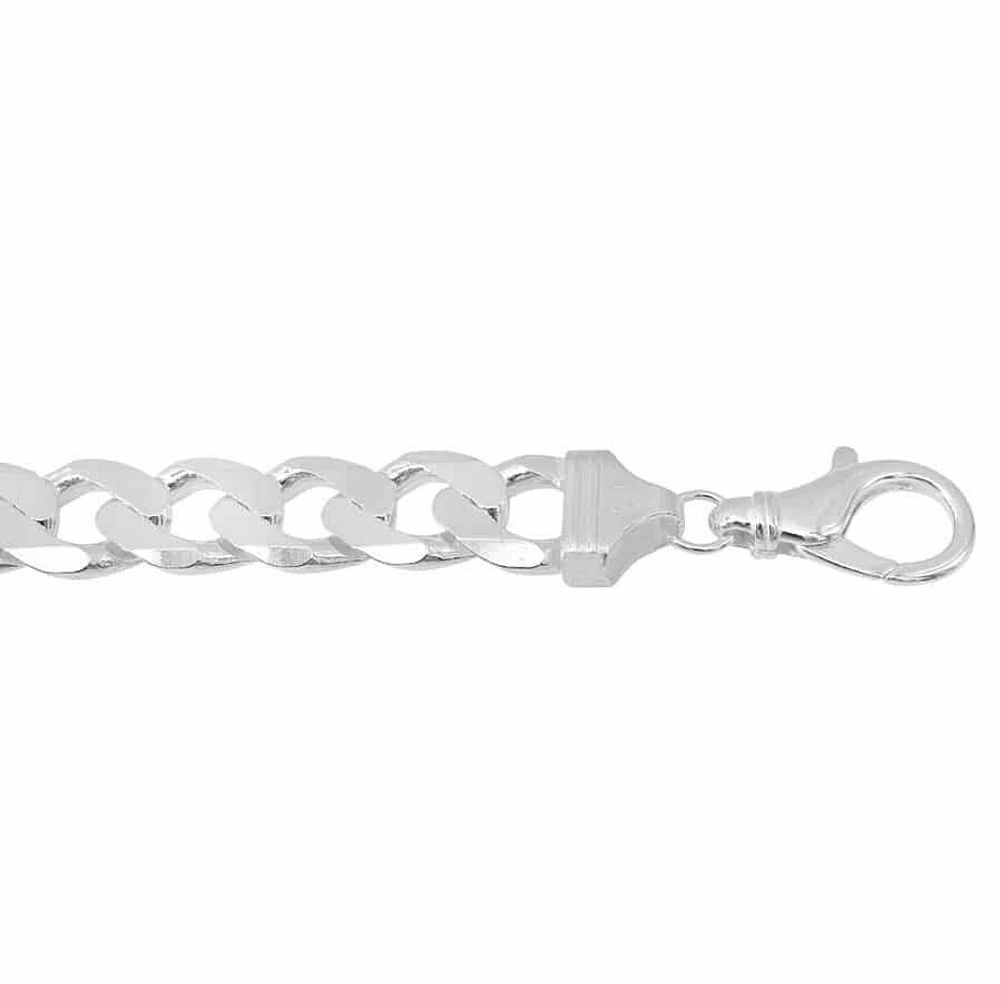 Sterling Silver, 16.6mm Curb Bracelet