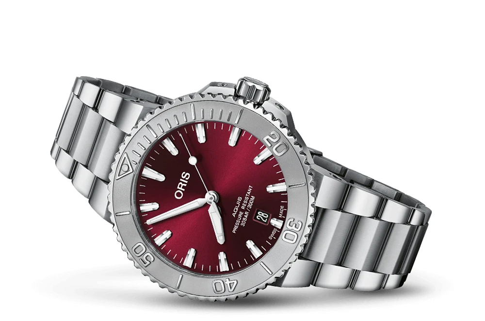 Oris Aquis Date Cherry Red Dial 42MM Automatic