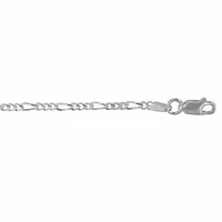 Sterling Silver, 2.2mm Figaro Chain