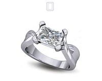 Solitaire Diamond Ring Rise Four Prong