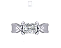 Solitaire Diamond Ring Rise Four Prong