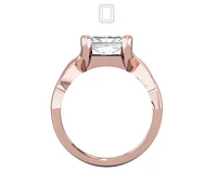 Solitaire Diamond Ring Rise Four Prong