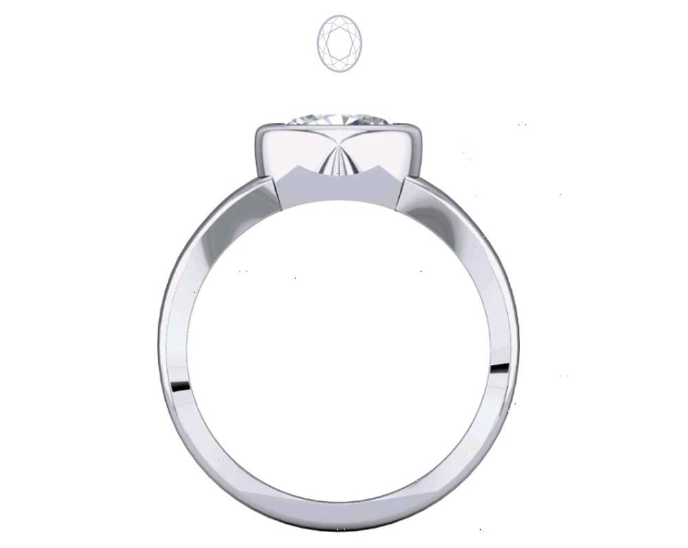 Solitaire Diamond Ring Bezel Solitaire Set