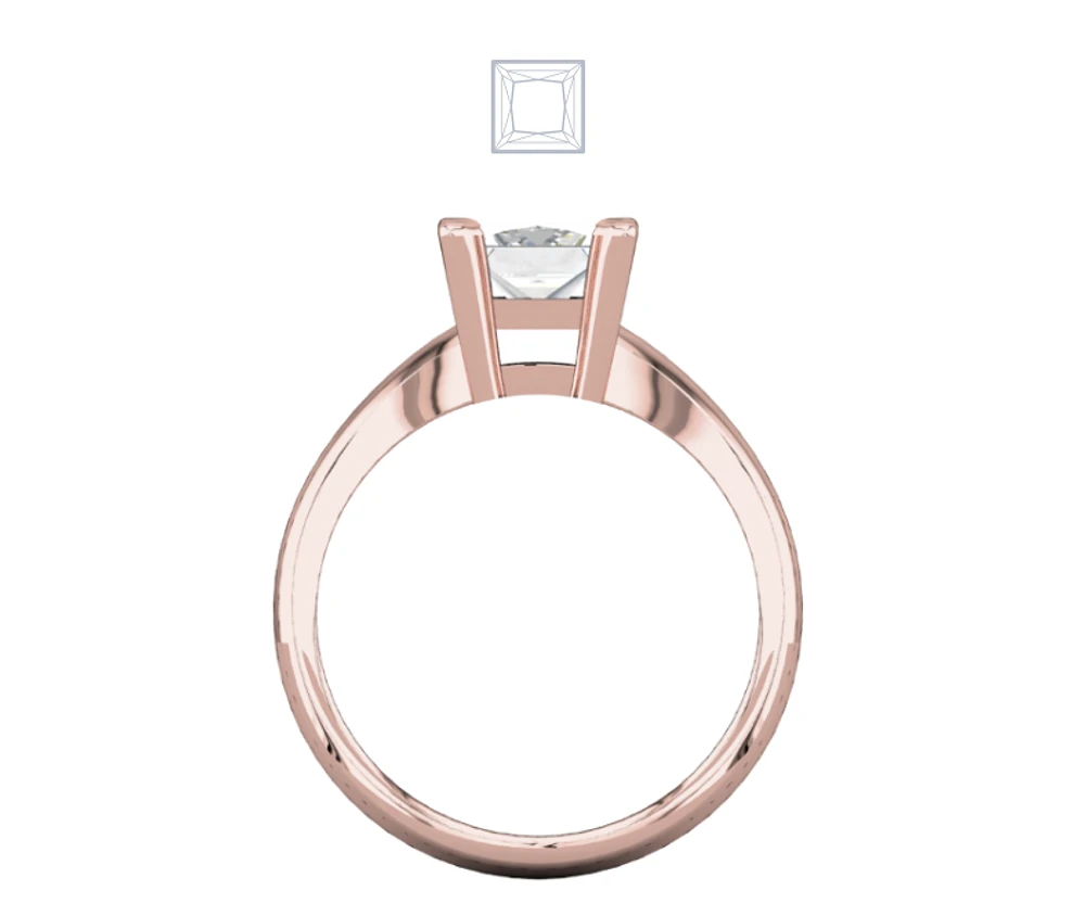 Solitaire Diamond Ring Four Prong Set