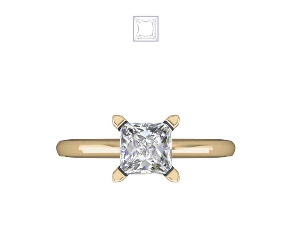 Solitaire Diamond Ring Four Prong Set