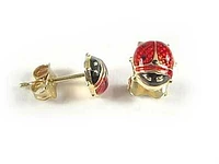 10K Children's Lady Bug Stud Earrings