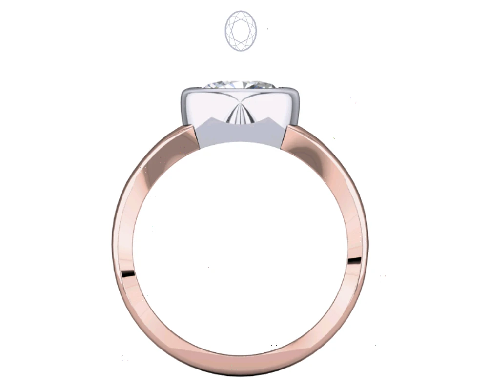 Solitaire Diamond Ring Bezel Solitaire Set