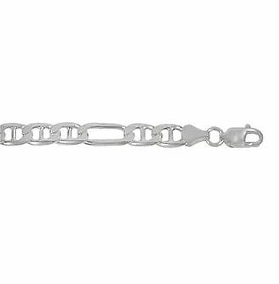 Sterling Silver, 5.5mm Figarucci Bracelet