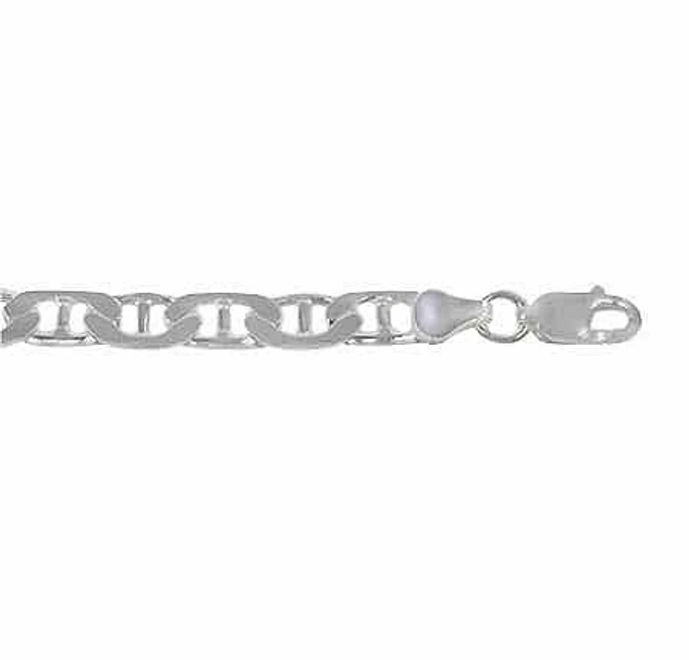 Sterling Silver, 6.4mm Flat Marine (Gucci) Chain