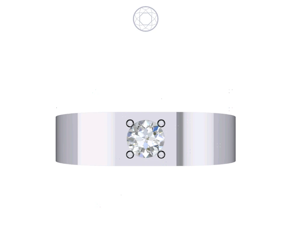 Solitaire Diamond Ring Bezel Set