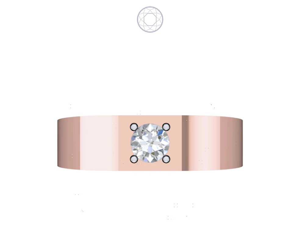Solitaire Diamond Ring Bezel Set