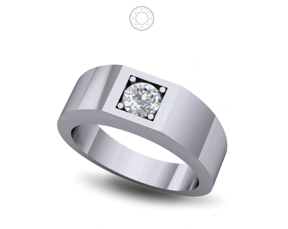 Solitaire Diamond Ring Bezel Set