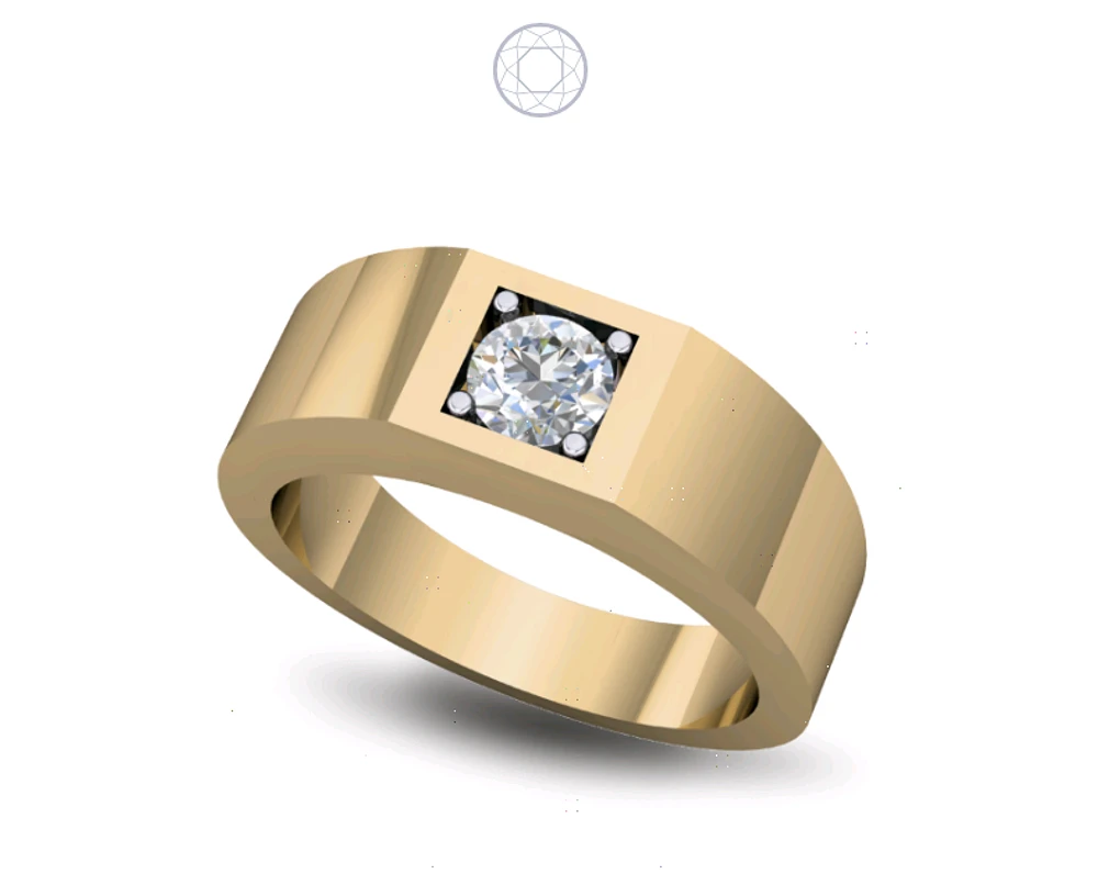 Solitaire Diamond Ring Bezel Set