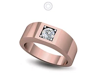 Solitaire Diamond Ring Bezel Set