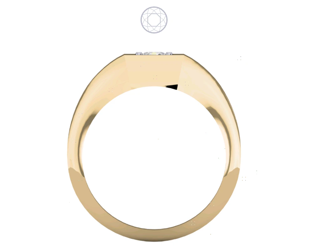 Solitaire Diamond Ring Bezel Set