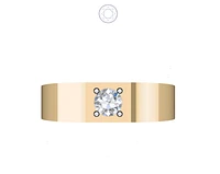 Solitaire Diamond Ring Bezel Set