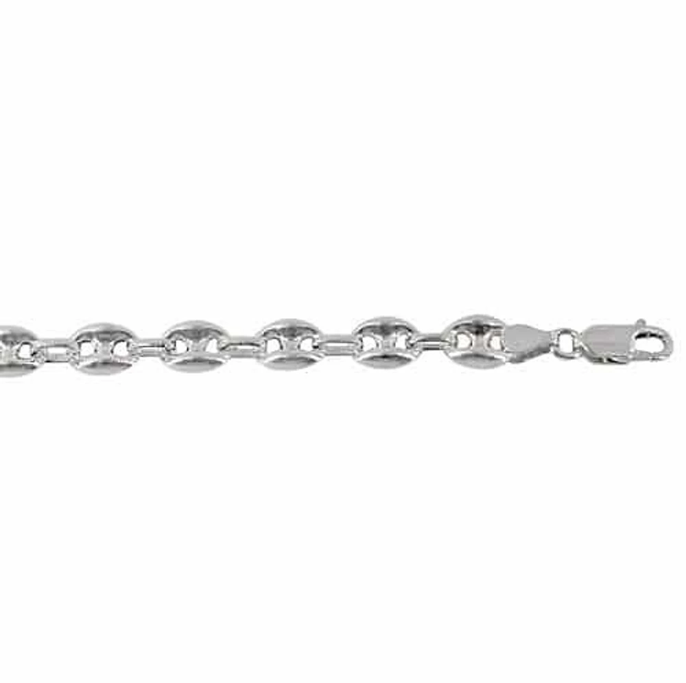 Sterling Silver, 6mm Hollow Marine (Gucci) Bracelet