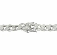 Sterling Silver, 9.9mm Hollow Miami Cuban Bracelet