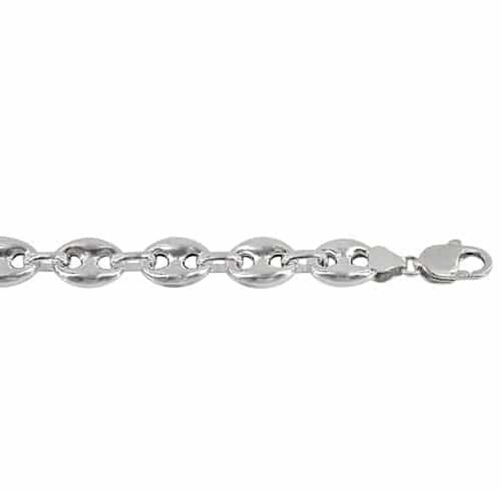 Sterling Silver, 11mm Hollow Marine (Gucci) Bracelet