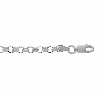 Sterling Silver, 4mm Rolo Bracelet
