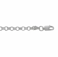 Sterling Silver, 4mm Rolo Bracelet