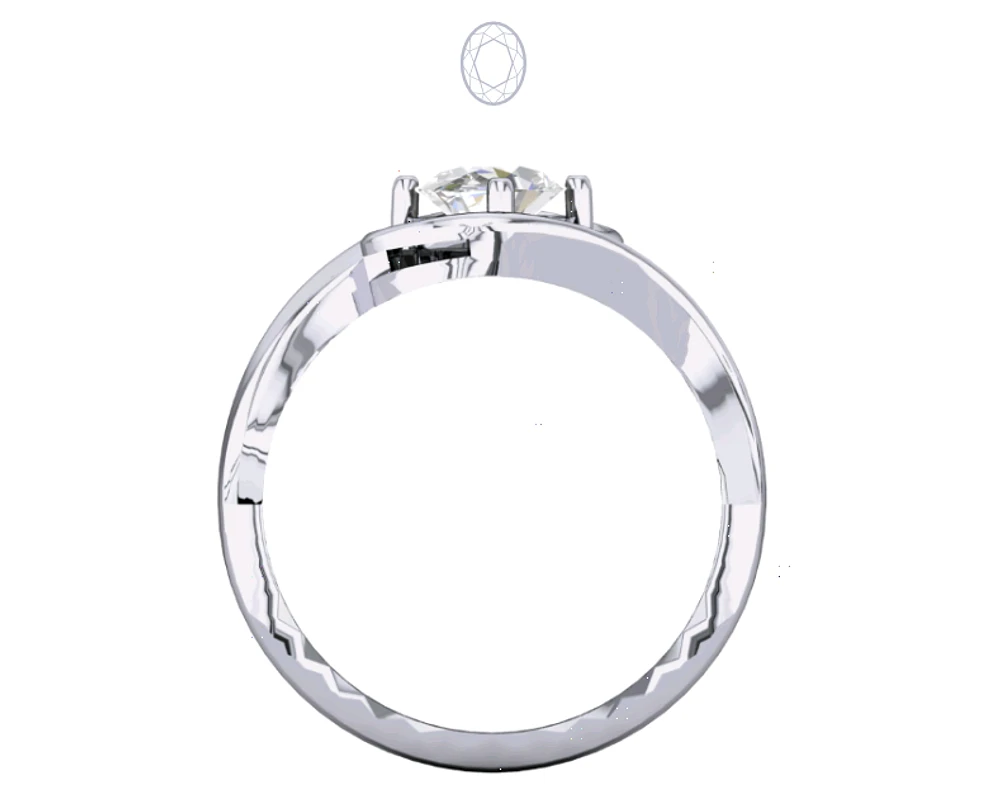 Solitaire Diamond Ring Tension Set