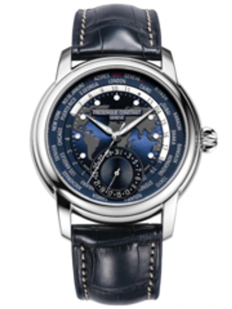 Classic Worldtimer Manufacture 42MM Blue Dial Automatic FC-718NWM4H6