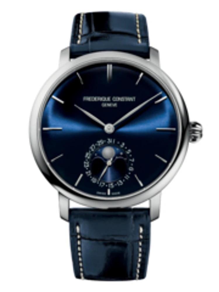 Slimline Moonphase Manufacture 42MM Blue Dial Automatic FC-705N4S6