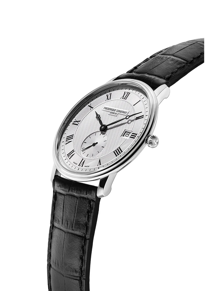 Slimline Gents Small Seconds 39MM Silver Dial Quartz FC-245M5S6