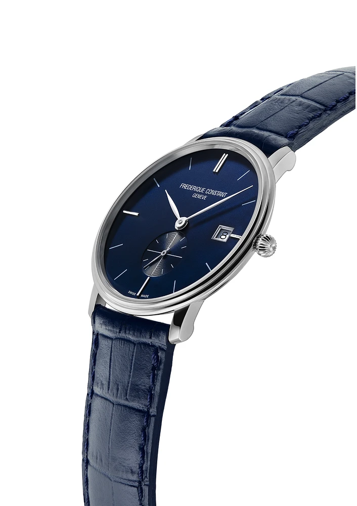 Slimline Gents Small Seconds 39MM Blue Dial Quartz FC-245N4S6