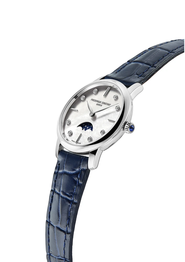 Slimline Ladies Moonphase 30MM Mother of Pearl Dial Quartz FC-206MPWD1S6