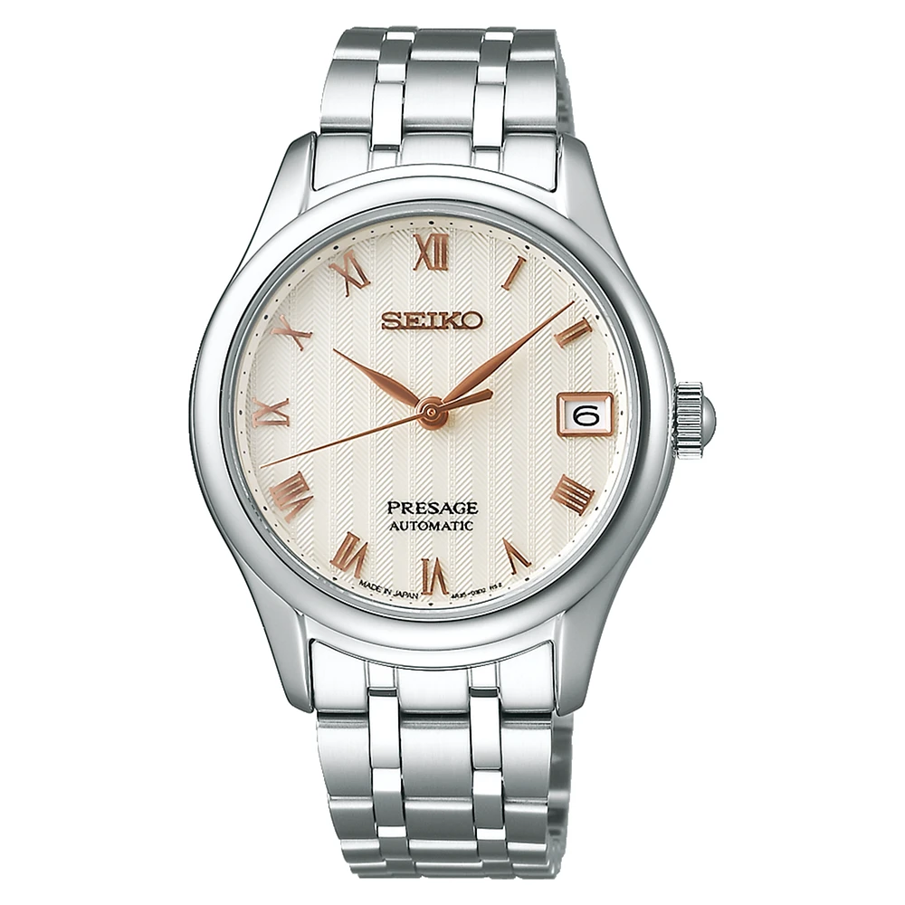 Seiko Presage Zen Garden Collection White Dial 34MM Automatic SRPF47